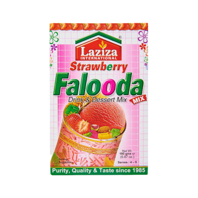 Laziza Strawberry Falooda Drink & Dessert Mix 195 gm